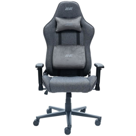 2E GAMING Chair BUSHIDO Lite, fabric, 2D-Armrests, dark grey