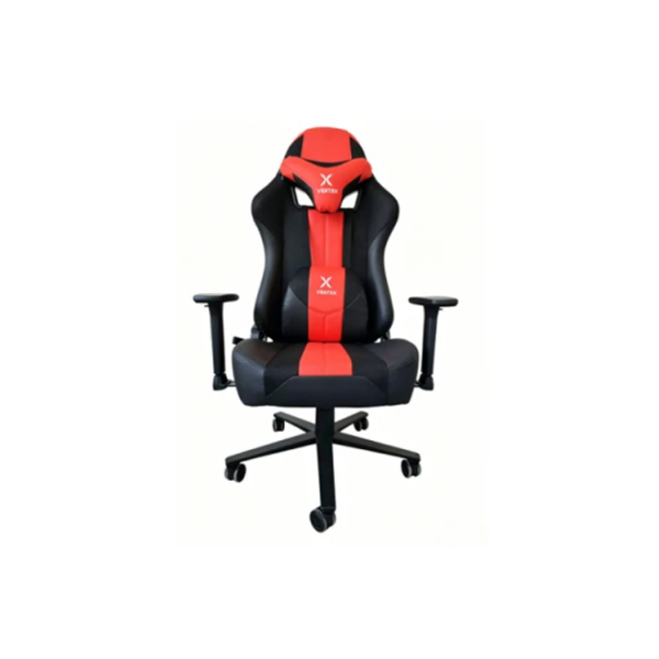 გეიმერული სავარძელი: Vertex HellRunner Gaming Chair Black/Red PU