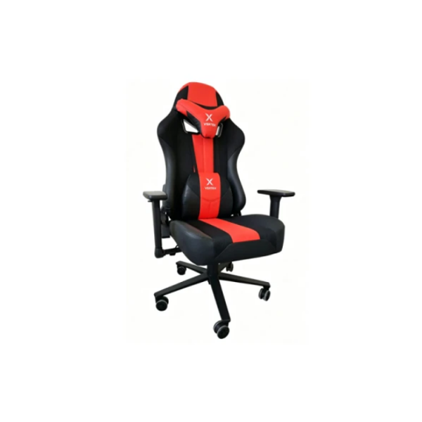 გეიმერული სავარძელი: Vertex HellRunner Gaming Chair Black/Red PU