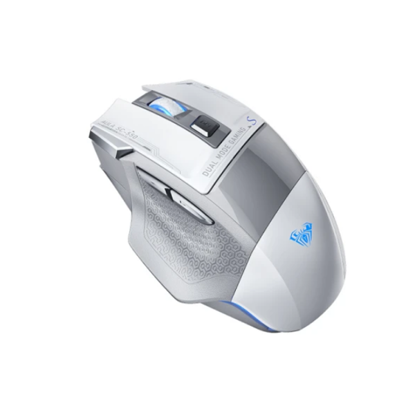 მაუსი: AULA SC550 E-sports Gaming Wireless Dual Mode Mouse Grey/White