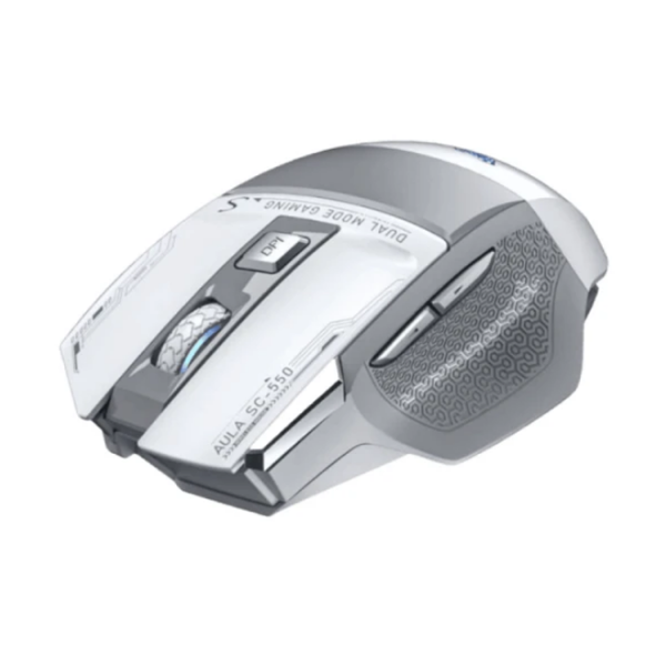 მაუსი: AULA SC550 E-sports Gaming Wireless Dual Mode Mouse Grey/White