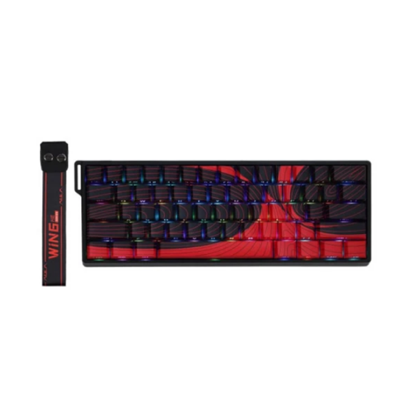კლავიატურა: AULA WIN60 MAX RGB Gaming Keyboard Black/Red (Magnetic Switch)