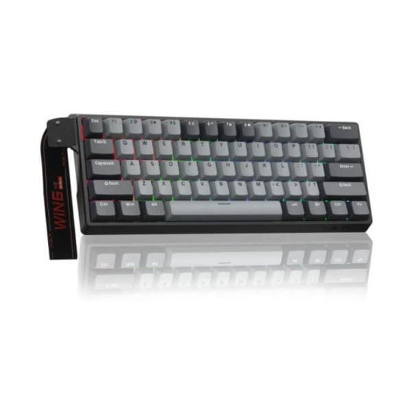 კლავიატურა: AULA WIN60 HE Pro RGB Mechanical Keyboard Light Grey/Dark Grey (Meteor Magnetic Switch)