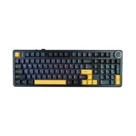 კლავიატურა: AULA F99 PRO Tri-Mode RGB Mechanical Keyboard Thunder Black/Dark Blue/Orange (Star Vector Switch)