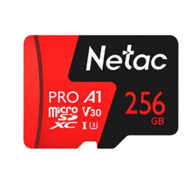 მეხსიერების ბარათი,  P500 Extreme Pro, NETAC, 256GB მიკრო SD. NT02P500PRO-256G-R