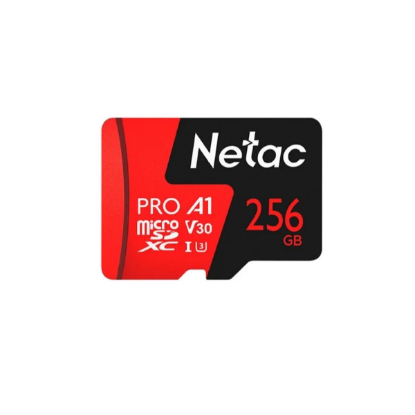 მეხსიერების ბარათი,  P500 Extreme Pro, NETAC, 256GB მიკრო SD. NT02P500PRO-256G-R