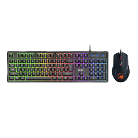 კლავიატურა, Scorpion KM-GX6, Genius, სადენით, Gaming  Keyboard+ Mouse, Combo, ნათებით, შავი (Black).