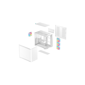 ქეისი, CG530U 4F WH, DEEPCOOL, ATX Mid-Tower . R-CG530U-WHAGA4-G