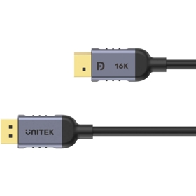 კაბელი,  C1626GY01-1.5M, UNITEK, 1.5M DisplayPort 2.1 Cable 16K 60Hz & 4K@240Hz.