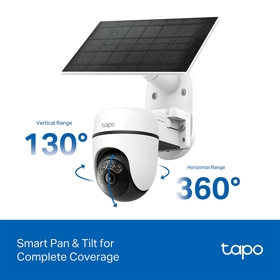 კამერა, Tapo C610 KIT, TP-Link, 2K გაფართოების  გარე გამოყენების მზის ენერგიაზე მომუშავე  ღამის ხედვით .
