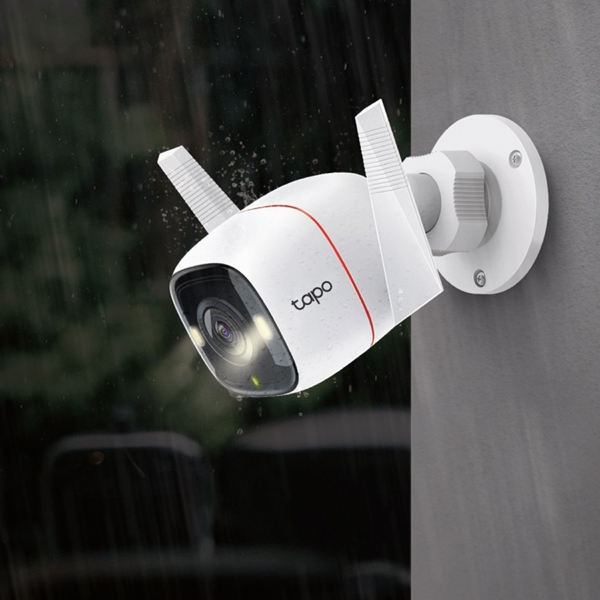 კამერა, Tapo C320WS, TP-Link,  გარე გამოყენების 2K გაფართოების  ღამის ხედვით და მოძრაობის სენსორით (Motion-alerts).