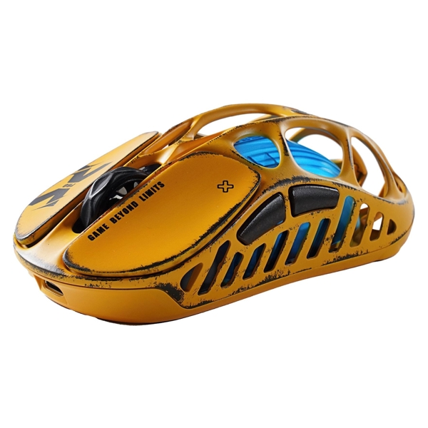 Mouse GravaStar Mercury X Pro, 8K, BT/WL/USB-A, RGB, Battle-Worn Yellow