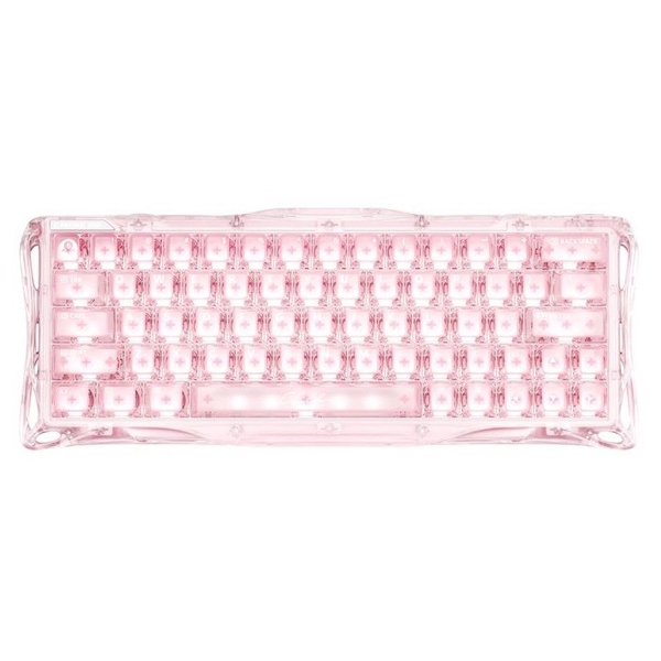 Keyboard GravaStar Mercury V60 60keys, UFO Magnetic Gaming, 8K, USB-A, RGB, Crystal Rose