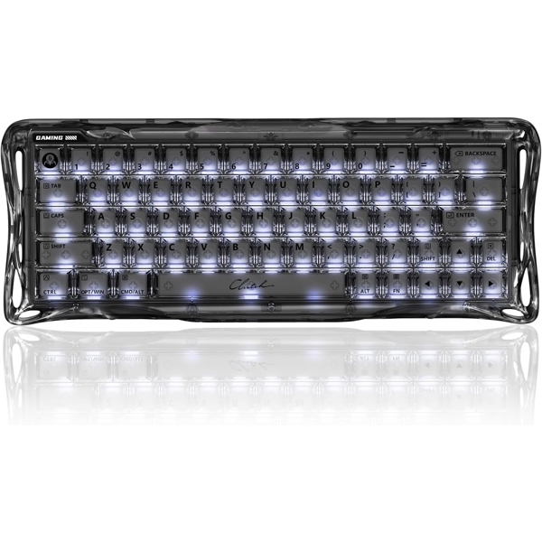 Keyboard GravaStar Mercury V60 60keys, UFO Magnetic Gaming, 8K, USB-A, RGB, Onyx Crystal