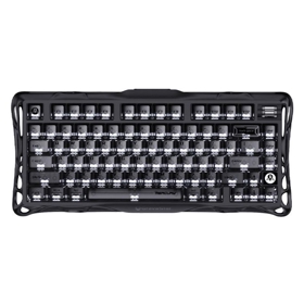 Keyboard GravaStar Mercury K1 80keys, GravaStar x Kailh Cheery Pink, EN, BT/WL/USB, Stealth Black