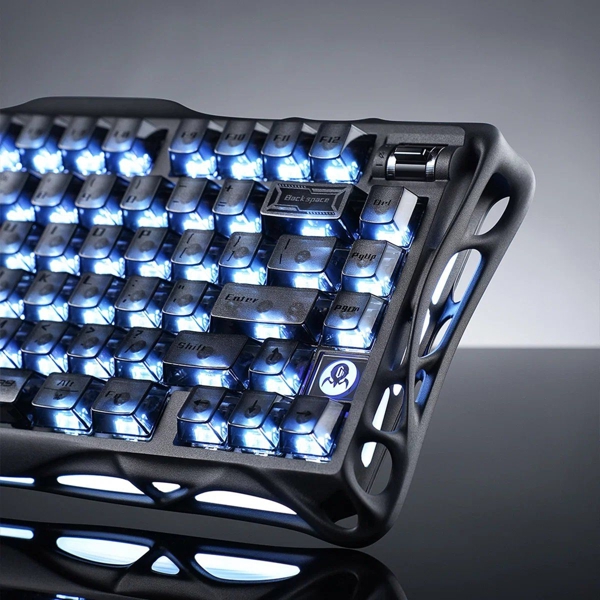 Keyboard GravaStar Mercury K1 80keys, GravaStar x Kailh Cheery Pink, EN, BT/WL/USB, Stealth Black