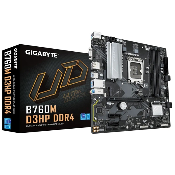 GIGABYTE Motherboard B760M D3HP DDR4 s1700 b760 4xDDR4 M.2 HDMI DP D-Sub mATX