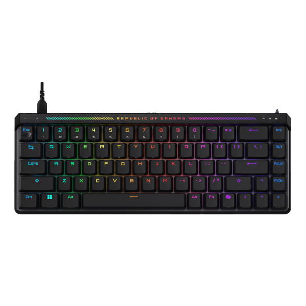 ASUS Keyboard mechanical ASUS ROG Falchion Ace 75 HE, 83key, HFX  V2 Magnetic Switches, USB-A, EN, RGB, black