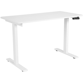 2E Computer Desk CE120W, height 72-120cm, manual mechanism, tabletop 120?60cm (white), metal base (white)