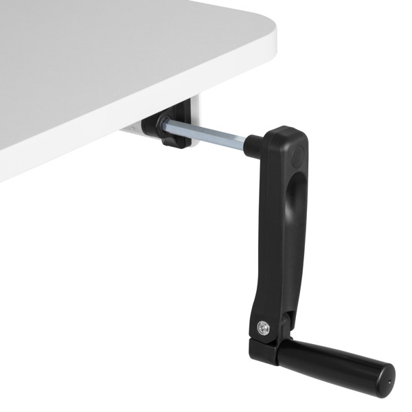 2E Computer Desk CE120W, height 72-120cm, manual mechanism, tabletop 120?60cm (white), metal base (white)