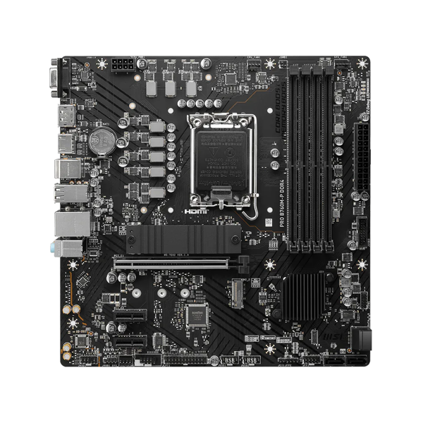 MSI Motherboard PRO B760M-P DDR4 s1700 B760 4xDDR4 M.2 HDMI DP D-Sub mATX
