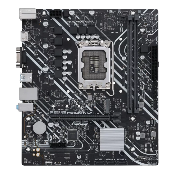 ASUS Motherboard PRIME H610M-K D4 ARGB s1700 H610 2xDDR4 M.2 HDMI D-Sub mATX ARGB