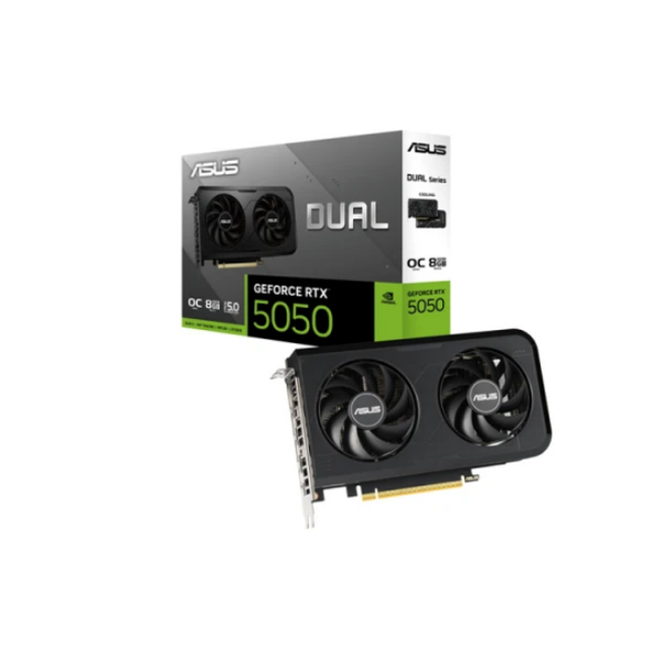 ASUS Graphic Card GeForce RTX 5050 8GB GDDR6 OC DUAL-RTX5050-O8G