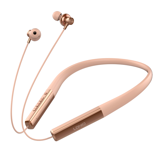 LDNIO უკაბელო ბლუთუზ ყურთსასმენი N01 Wireless stereo headset Neckband bluetooth headset, ოქროსფერი