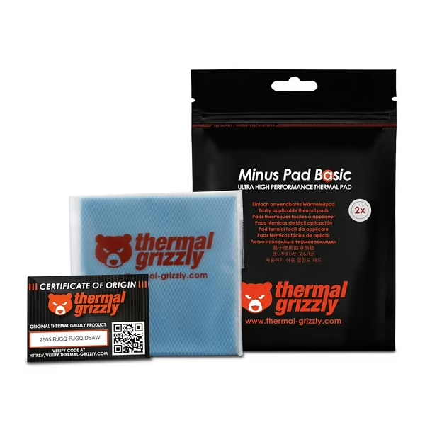 Thermalgrizzly TG Minus Pad Basic - 100x100x1,0mm 2 pcs TG-MP-B-100-100-10-2