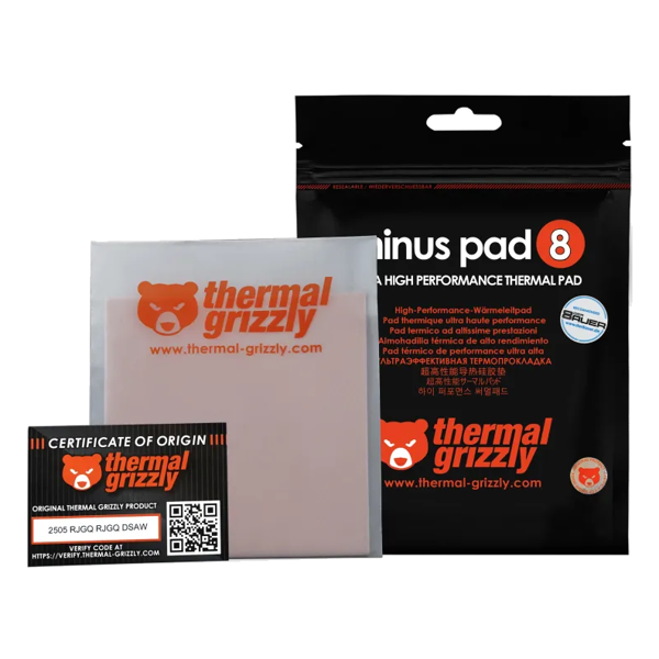 Thermalgrizzly TG Minus Pad 8 - 100x 100x 1,0 mm TG-MP8-100-100-10-1R