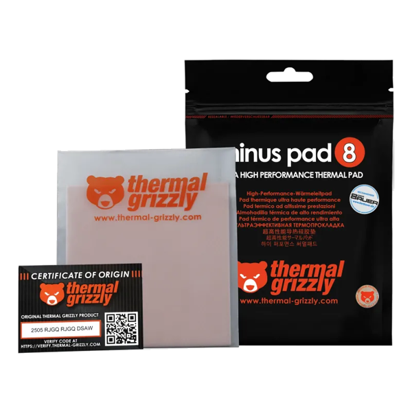 Thermalgrizzly TG Minus Pad 8 - 100x 100x 0,5 mm TG-MP8-100-100-05-1R
