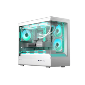 ქეისი: Golden Field Lantau Lite 360 6x120mm ARGB Fans Mid Tower White
