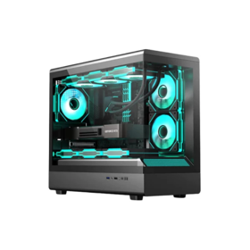 ქეისი: Golden Field Lantau Lite 360 6x120mm ARGB Fans Mid Tower Black