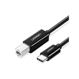 პრინტერის კაბელი UGREEN US241 (80811), USB-C Male To USB-B 2.0 Male, Printer Cable, 1M, Black