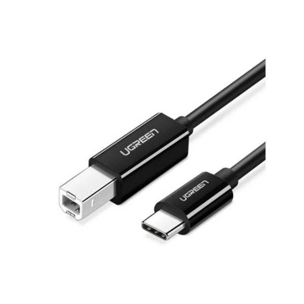 პრინტერის კაბელი UGREEN US241 (80811), USB-C Male To USB-B 2.0 Male, Printer Cable, 1M, Black