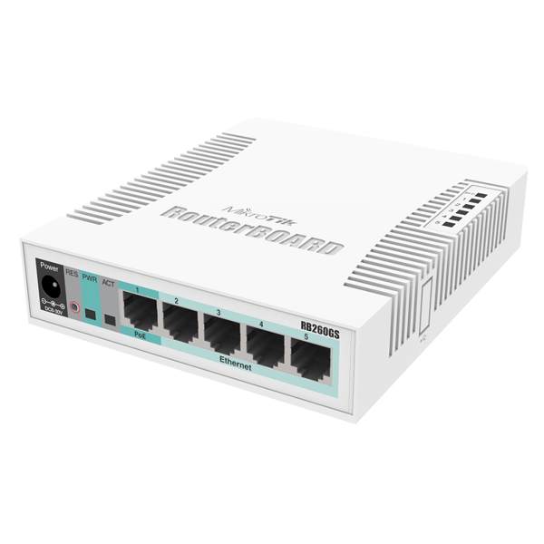 მართვადი სვიჩი - CSS106, 5G, 1S, MikroTik