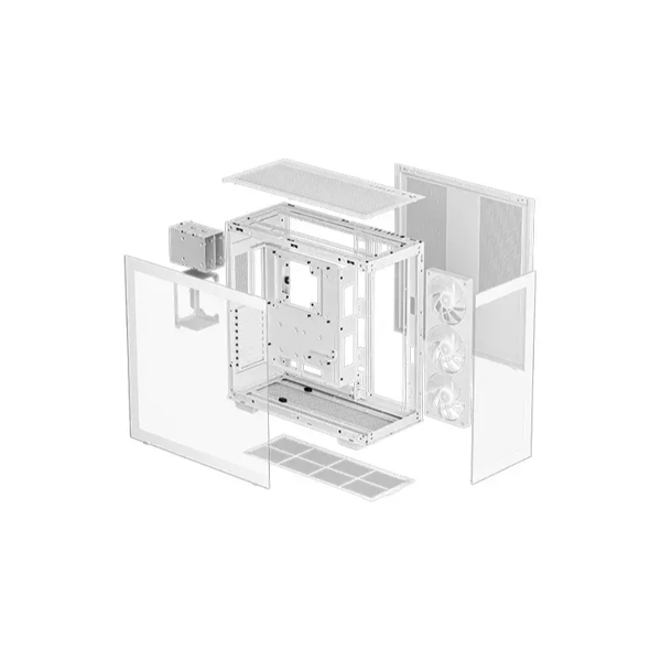 ქეისი, CH780 WH, DEEPCOOL, E-ATX, USB3.0×2、თეთრი. R-CH780-WHADE41-G-1