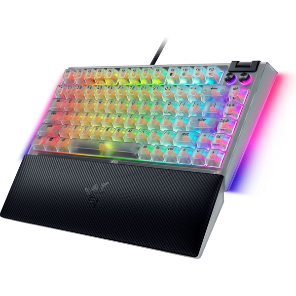 Razer Keyboard BlackWidow V4 75% RGB 83key Mechanical Tactile Switch GEN-3, USB-A, EN, Phantom White Ed.
