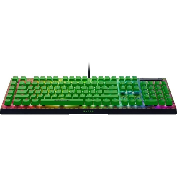 Razer Keyboard mechanical BlackWidow V4 X, 110key, Green Switch, USB-A, EN, RGB, Minecraft Ed.