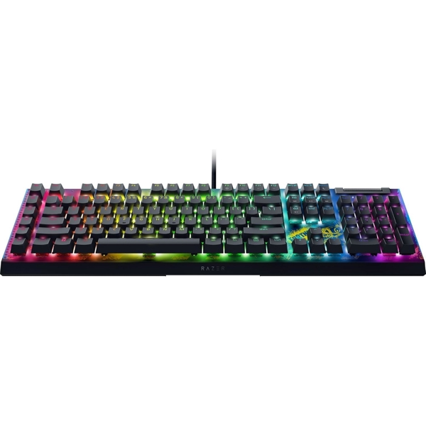Razer Keyboard mechanical BlackWidow V4 X, 110key, Yellow Switch, USB-A, EN, RGB, Fortnite Ed.