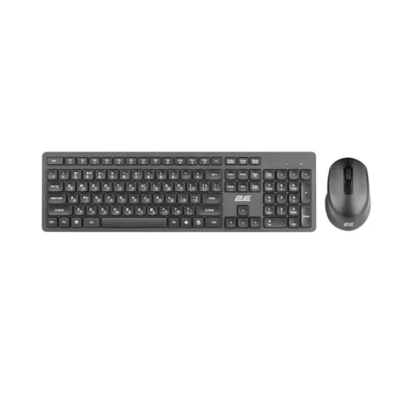 უკაბელო კლავიატურა და მაუსი 2E 2E-MK420WB Wireless Keyboard and Mouse, Black