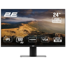 მონიტორი 2E 2E-F2425B-01.EU Monitor 23.8″ IPS, FHD, 100Hz, 16:9, 5ms, 178°/178°, HDMI, VGA, Black