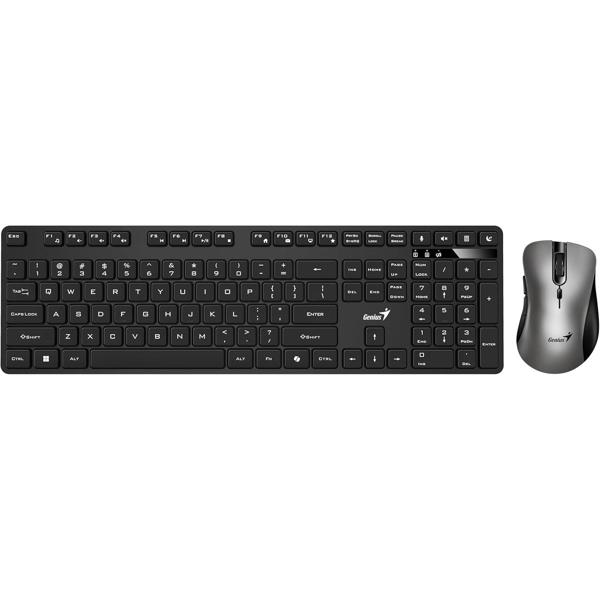 კლავიატურა, KM-8216S, Genius, Wireless Slim  კლავიატურა + მაუსი, შავი (Black).