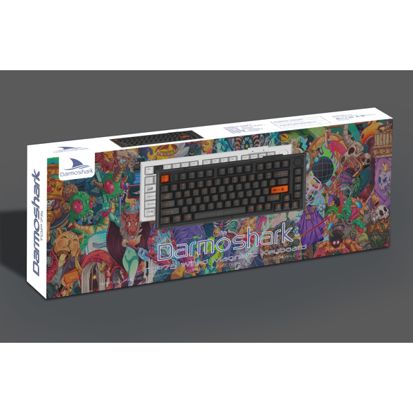 Darmoshark TOP75 Wired Magnetic RGB gaming Keyboard Black