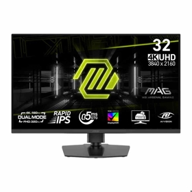 9S6-3DD89T-012 MSI  UHD 32FU 31.5"Rapid IPS3840x2160 320Hz 0.5ms (Min.) HDR 400 1 x DP 1.4a (HBR3), 2 x HDMI™ 2.1 2