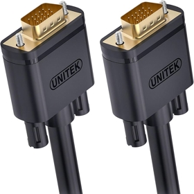 კაბელი, Y-C503G, UNITEK, 1.5M, FHD15 VGA (M) to VGA (M) (3C+6).