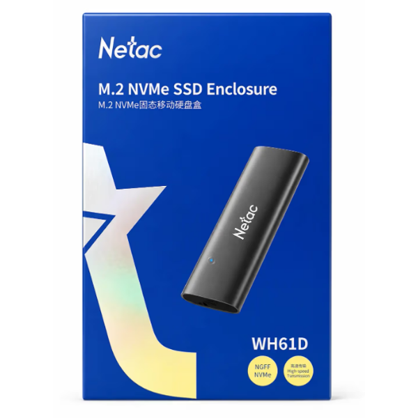USB გადამყვანი, WH61D, NETAC, M.2 NVMe SSD წამკითხავი.