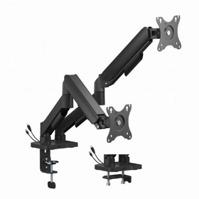 მონიტორის საკიდი Gembird Double Monitor Mounting Arm With USB Ports 17"-32"(MA-DA2U-01)