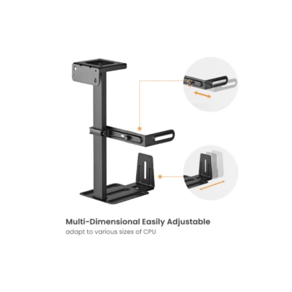 ქეისის სამაგრი: Vertex VX-UMCS-02B Easy Set-Up Under-Desk/Wall CPU Holder