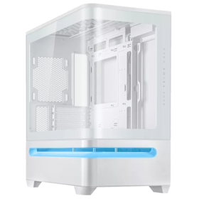 ASUS Prime AP202 Tempered Glas, without PSU, 2xUSB3.2, 1xUSB Type-C, Tempered Glass side, mATX, WHITE 90DC00P3-B19000